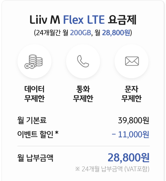 FLEX LTE 요금제