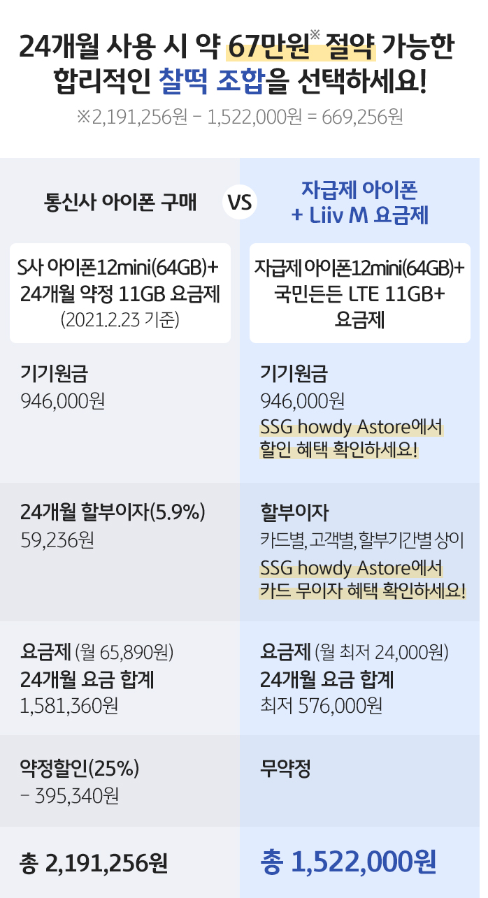 약 67만원 절약 가능한 합리적인 찰떡 조합을 선택하세요!