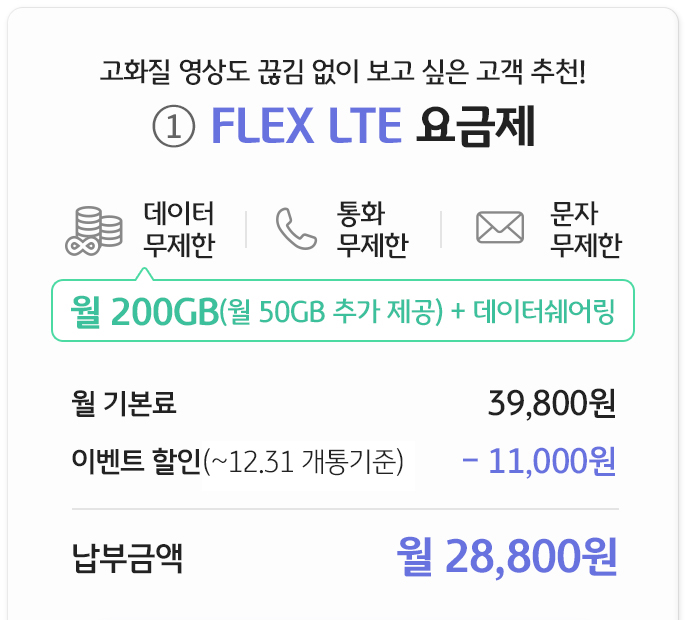Flex LTE 요금제